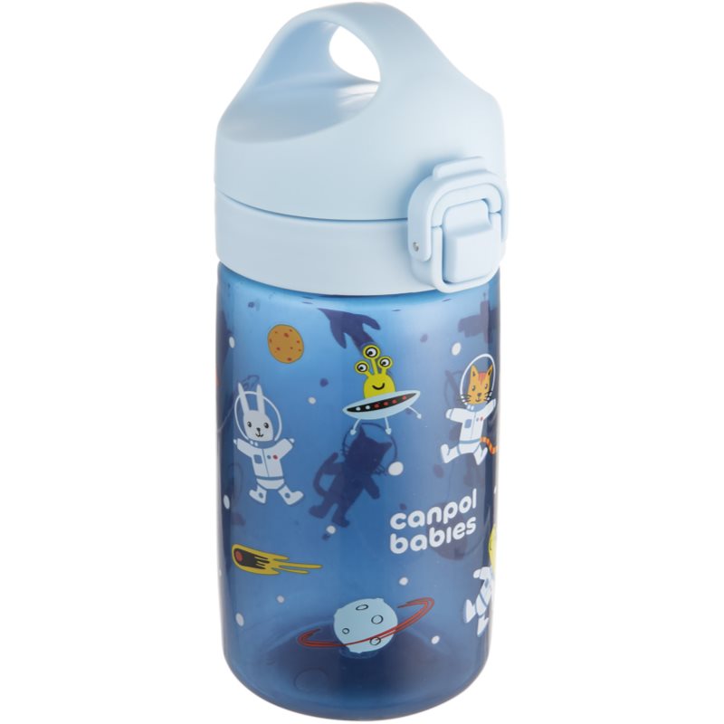 Canpol babies Junior Bottle detská fľaša Blue 400 ml