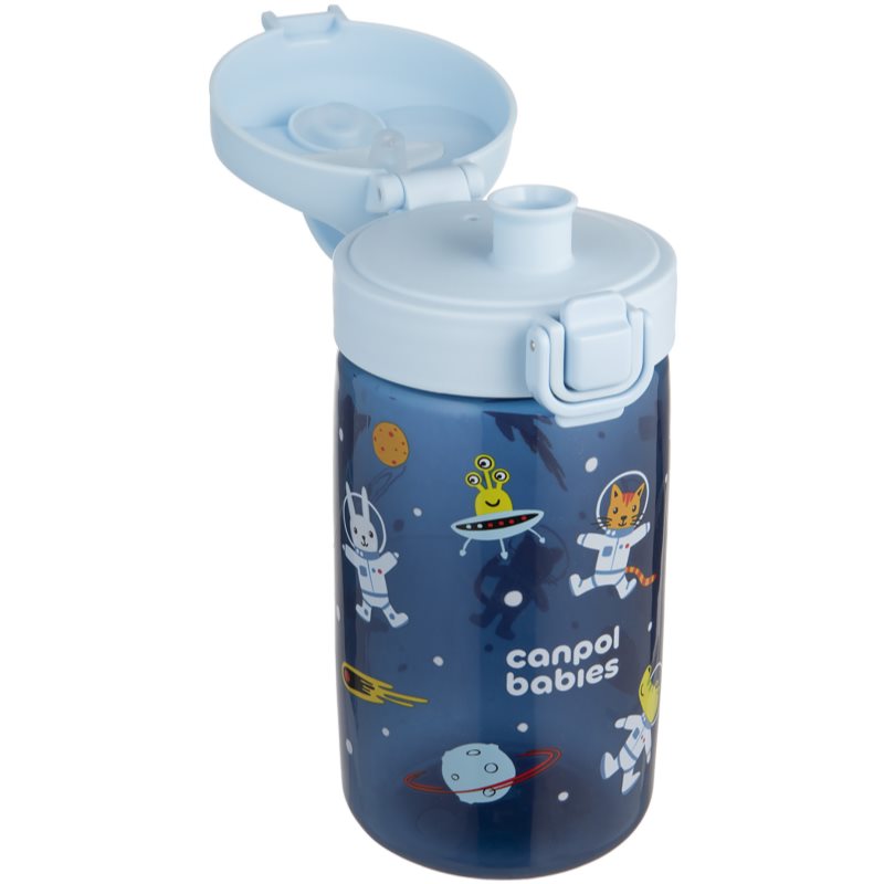 Canpol babies Junior Bottle detská fľaša Blue 400 ml
