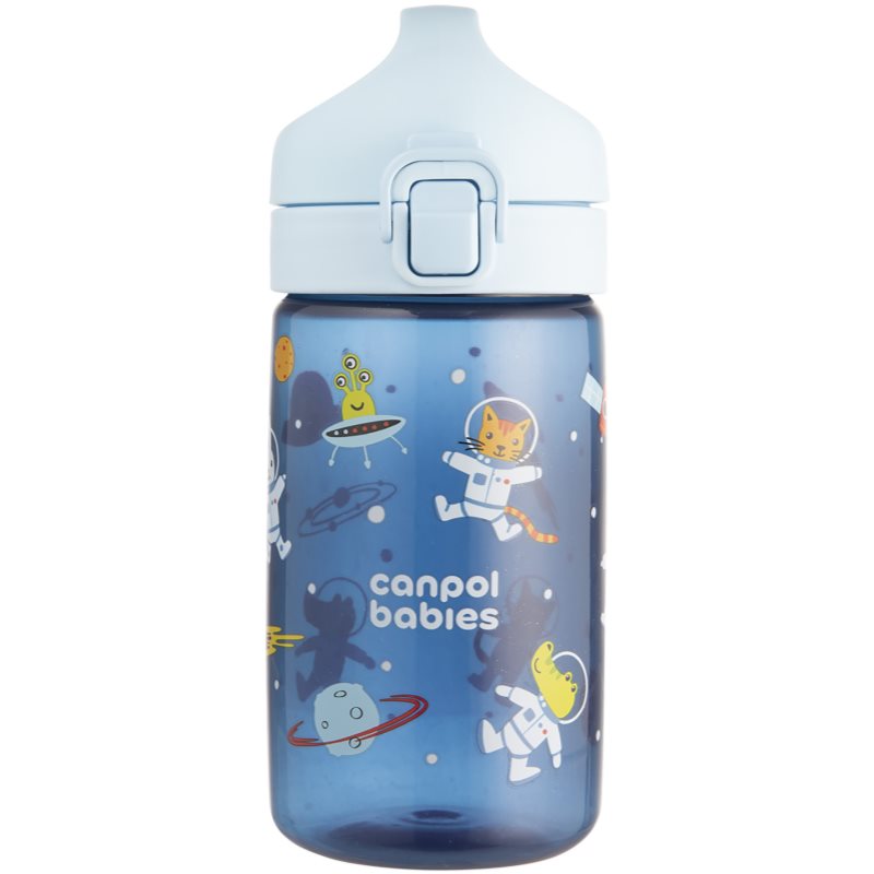 Canpol babies Junior Bottle detská fľaša Blue 400 ml
