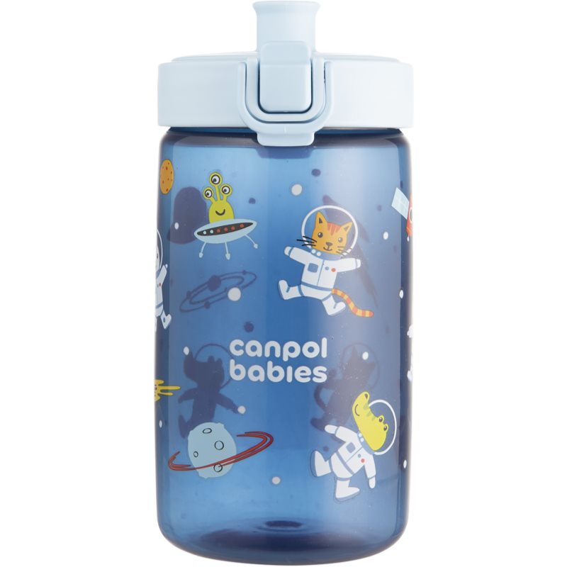 Canpol babies Junior Bottle detská fľaša Blue 400 ml