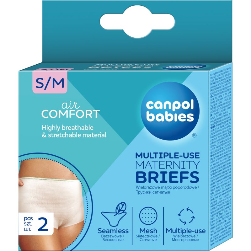 Canpol babies Maternity Briefs poporodní kalhotky velikost S/M 2 ks
