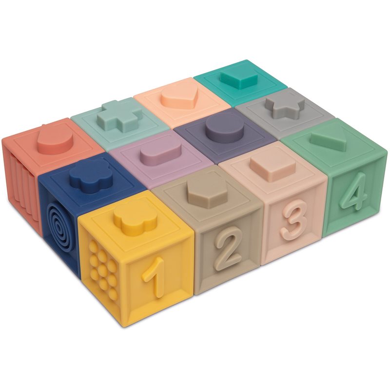 E-shop Canpol babies Small Toys měkké senzorické hrací kostky 6m+ 12 ks