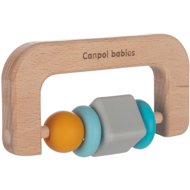 Canpol babies Teethers Wood-Silicone grizalo 1 kos