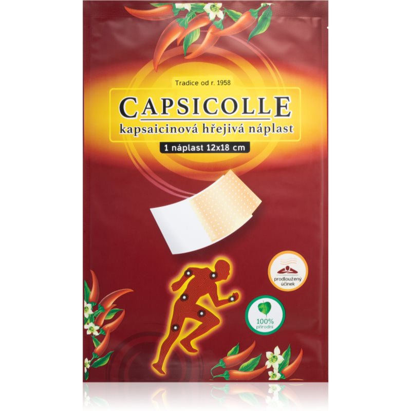 Capsicolle Capsaicin Patch 12 × 18 Cm зігрівальний пластир з посиленим знеболювальним ефектом 1 кс