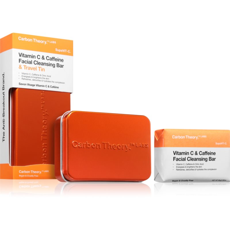 Carbon Theory SupaVIT-C Facial Cleansing Bar čistiace mydlo na tvár s vitamínom C 80 g