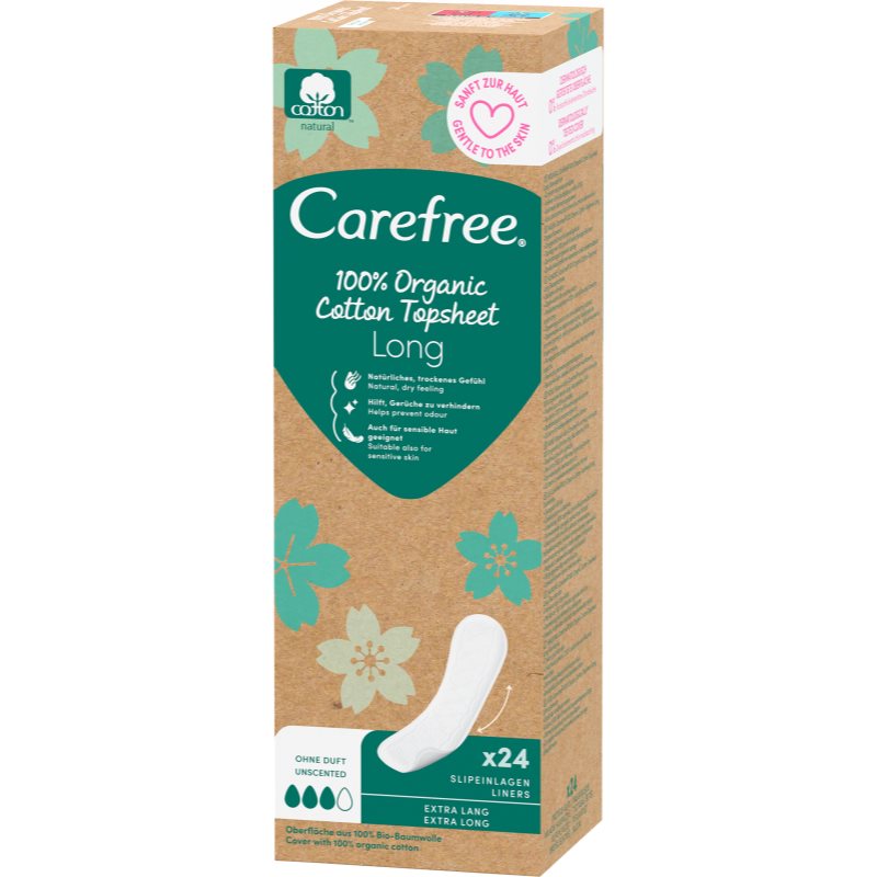 Carefree Organic Cotton Long įklotai 24 vnt.