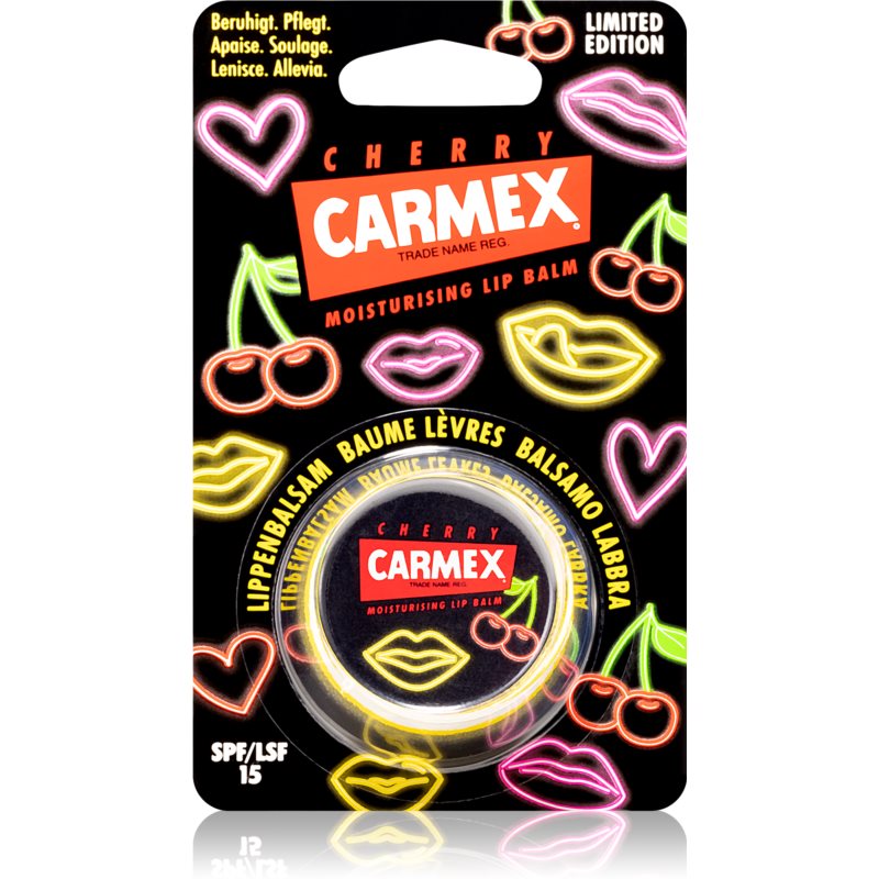 Carmex Cherry drėkinamasis lūpų balzamas SPF 15 7,5 g