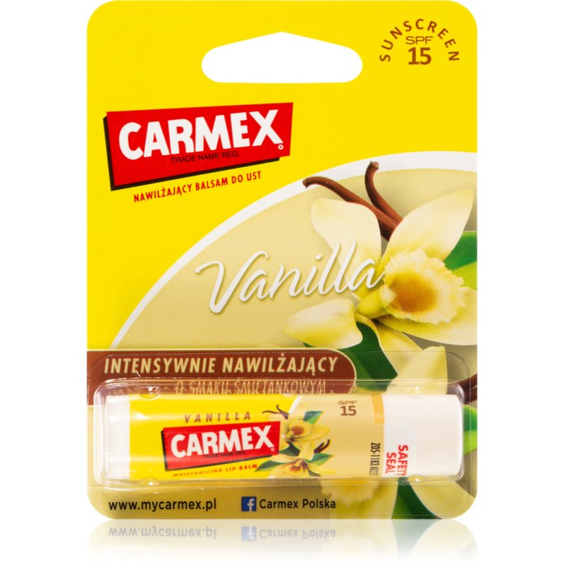 Carmex Vanilla drėkinamasis lūpų balzamas SPF 15 4,25 g