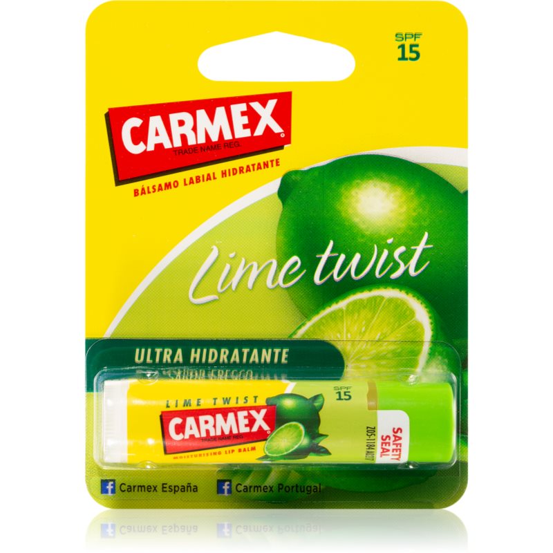 Carmex Lime Twist drėkinamasis lūpų balzamas SPF 15 4.25 g