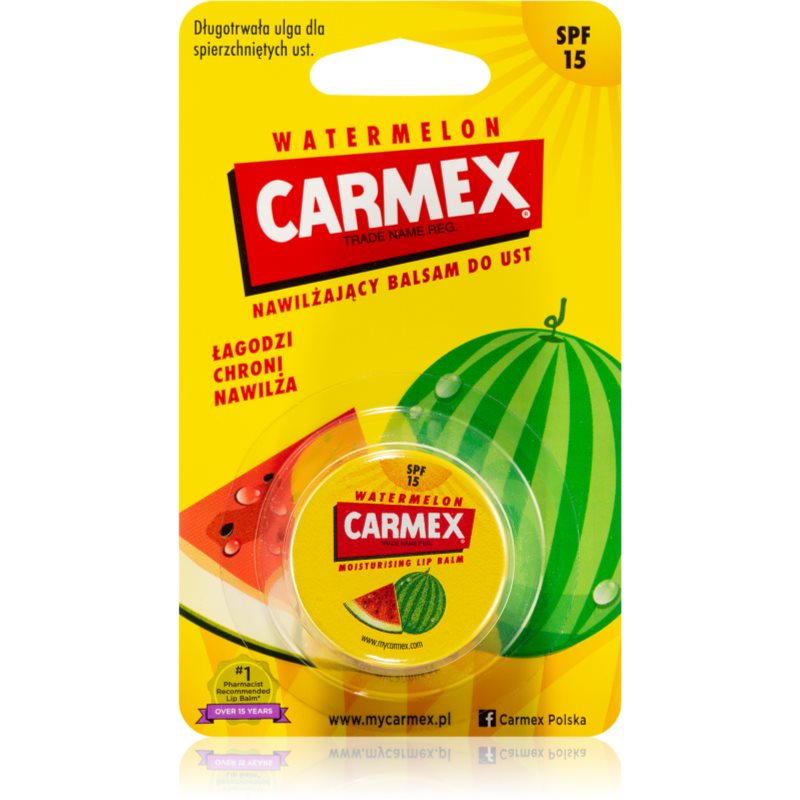 Carmex Watermelon drėkinamasis lūpų balzamas SPF 15 7.5 g