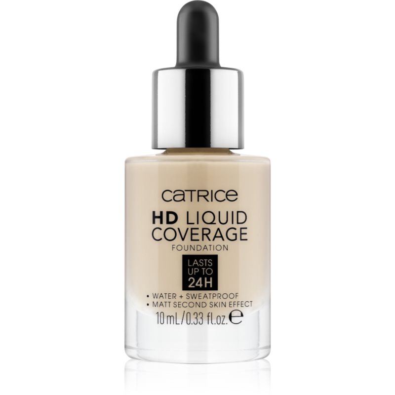 

Catrice Mini HD Liquid Coverage стійкий матуючий тональний крем міні відтінок 010 Light Beige