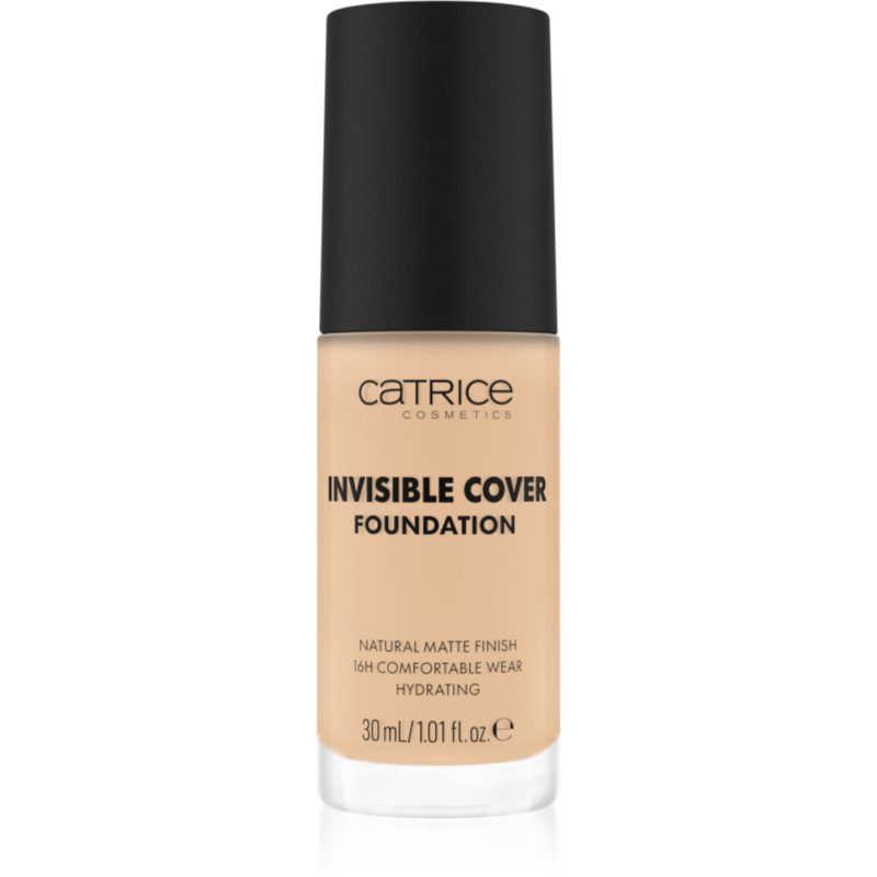 Catrice Invisible Cover Foundation flüssiges deckendes Make-up mit Matt-Effekt Farbton 010W 30 ml