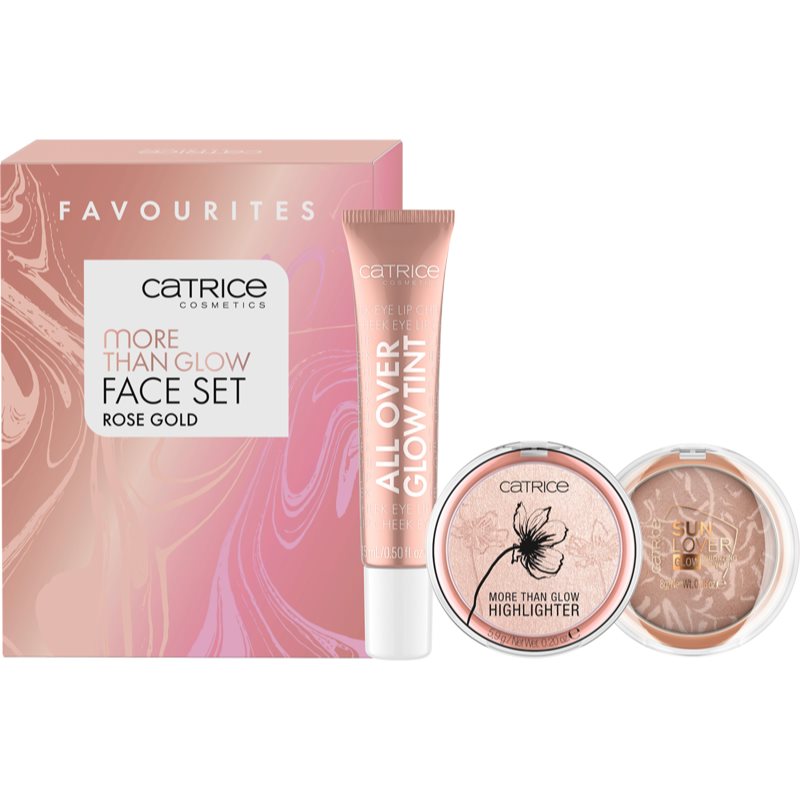 Catrice More Than Glow Face Set makeup set Rose Gold shade
