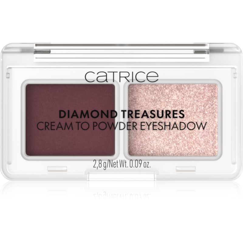 Catrice Diamond Treasures duo očné tiene odtieň 060 Burgundy Glitz 2.8 g