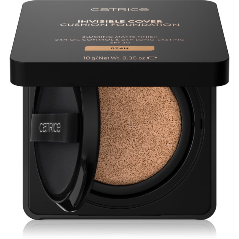 Catrice Invisible Cover Cushion Foundation ματ μεικ απ σε σφουγγαράκι SPF 30 απόχρωση C042C 10 γρ