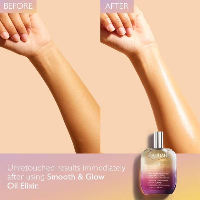Caudalie Smooth & Glow Oil Elixir багатофункціональна олійка для тіла та волосся 100 мл