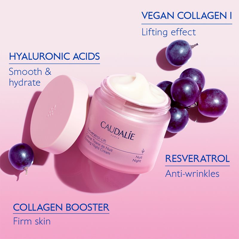 Caudalie Resveratrol-Lift Anti-ageing Night Cream For Skin Regeneration And Renewal 50 Ml