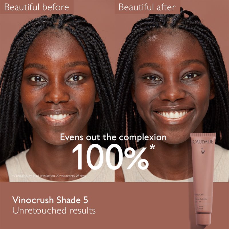 Caudalie Vinocrush Skin Tint CC cream for even skin tone with moisturising effect shade 5 30 ml
