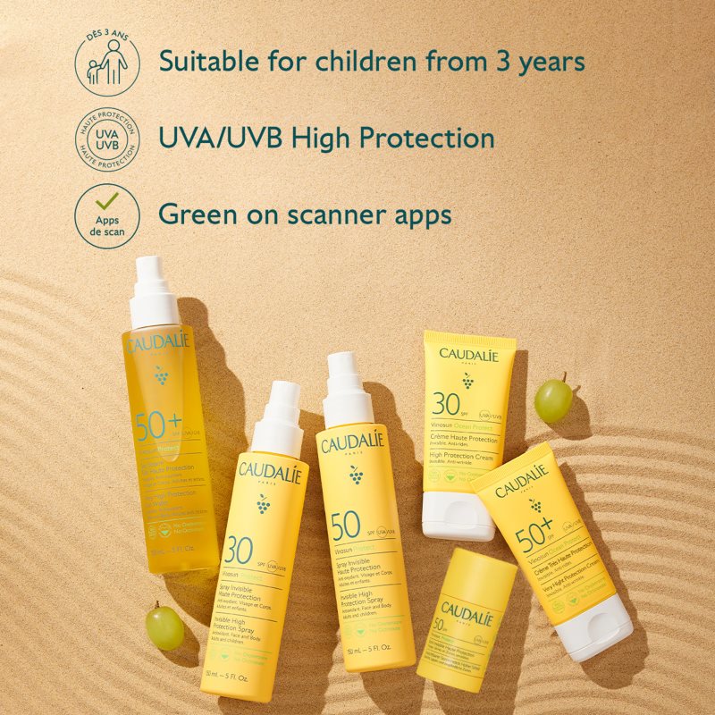 Caudalie Vinosun Sunscreen For Face And Sensitive Areas SPF 50 15 G