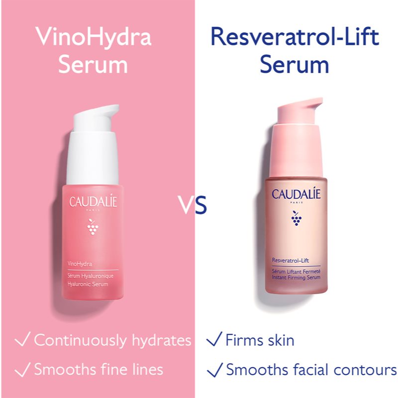 Caudalie VinoHydra Hyaluronic Serum зволожуюча сироватка проти перших зморшок 30 мл