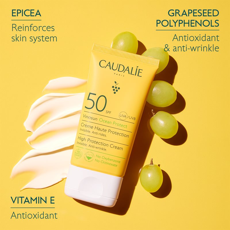 Caudalie Vinosun захисний крем для обличчя та тіла SPF 50 50 мл