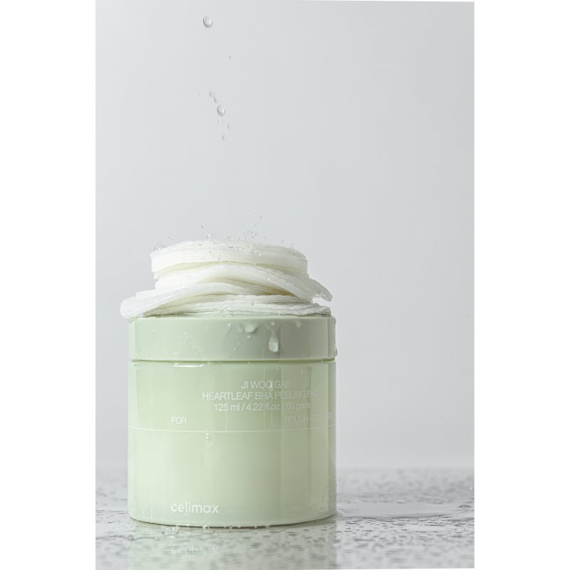 celimax Ji Woo Gae Heartleaf BHA Peeling Pad exfoliačné vankúšiky s upokojujúcim účinkom 60 ks (obrázok 6)