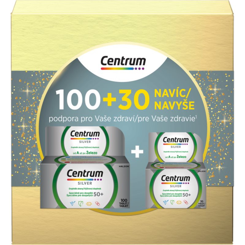 Centrum Silver 50+ Vianočne balenie tablety s multivitamínovým komplexom 50+ 130 tbl