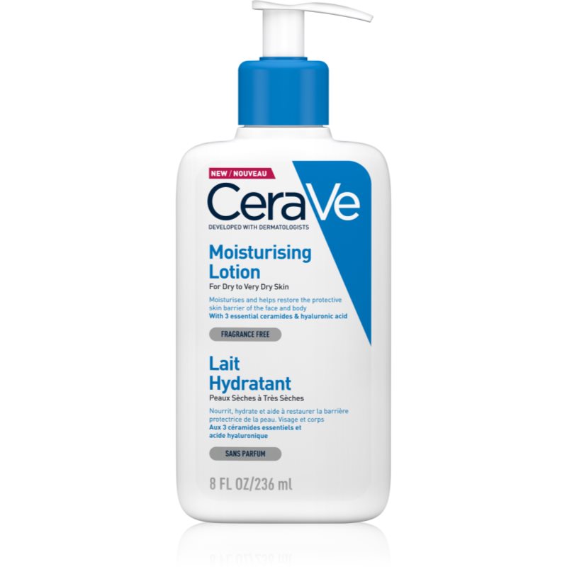 CeraVe Moisturizers Lotion latte idratante per corpo e viso per pelli secche e molto secche 236 ml
