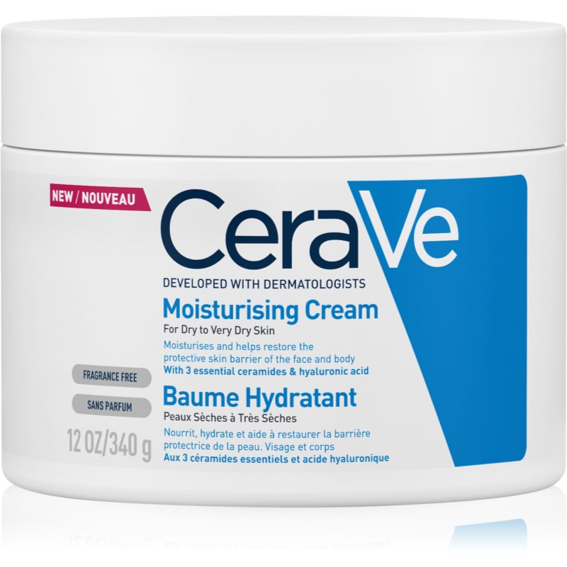 CeraVe Moisturizers hidratáló krém arcra és testre Száraz, nagyon száraz bőrre 340 g