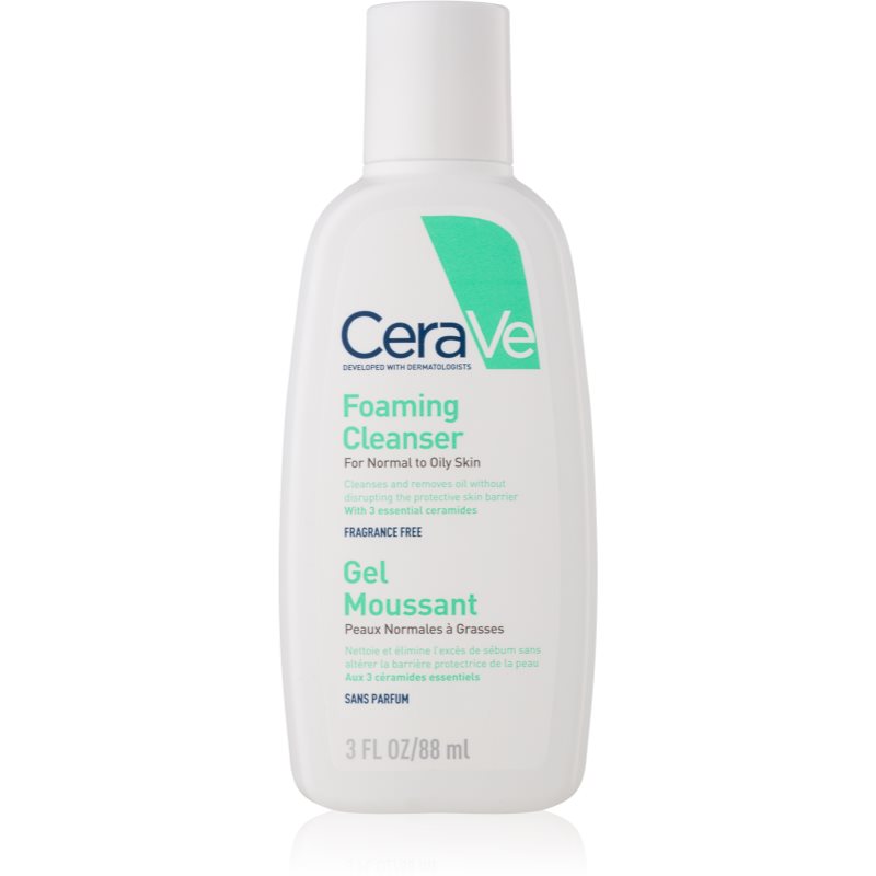 CeraVe Cleansers очищуючий пінистий гель для нормальної та жирної шкіри 88 мл