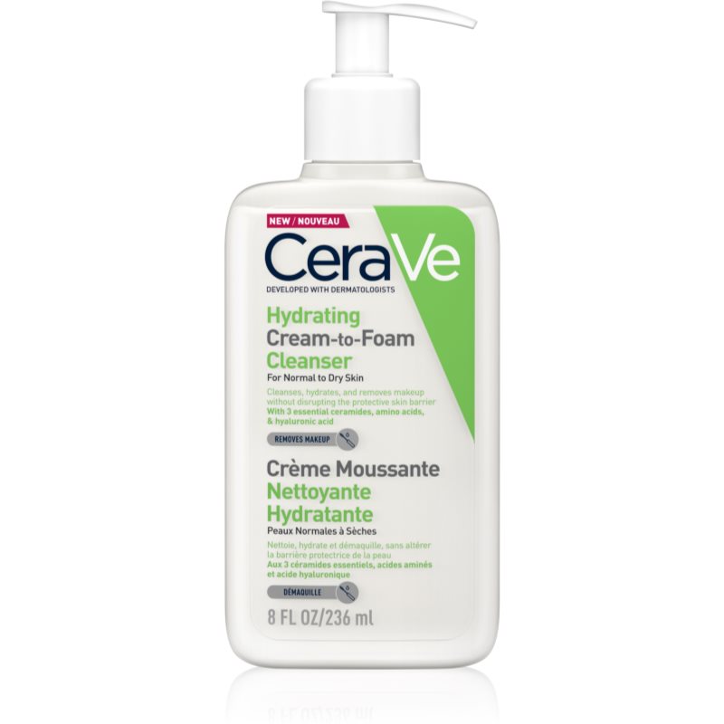 CeraVe Cleansers очищающий пінистий крем для нормальної та сухої шкіри 236 мл