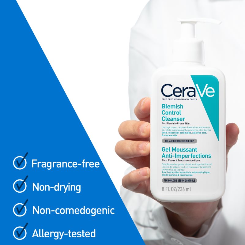 CeraVe Blemish Control gel za čišćenje za nepravilnosti na licu sklono aknama 236 ml