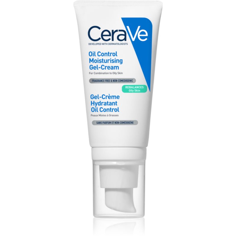 CeraVe CeraVe Oil Control Moisturising Gel-Cream ενυδατική κρέμα τζελ για μικτή επιδερμίδα 52 ml