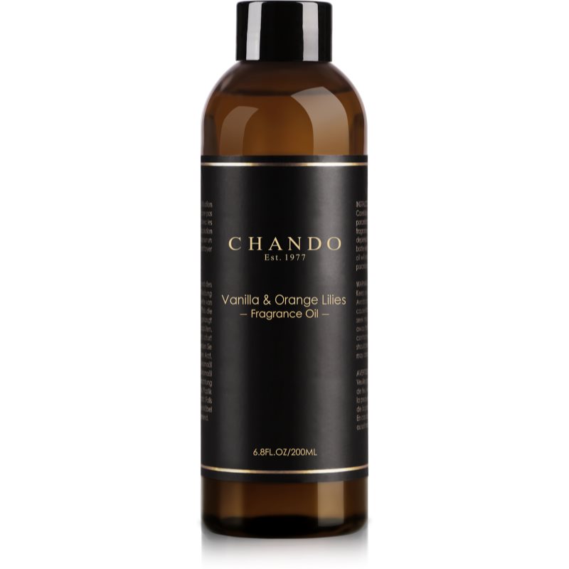 Chando Fragrance Oil Vanilla & Orange Lilies nadomestno polnilo za aroma difuzor 200 ml