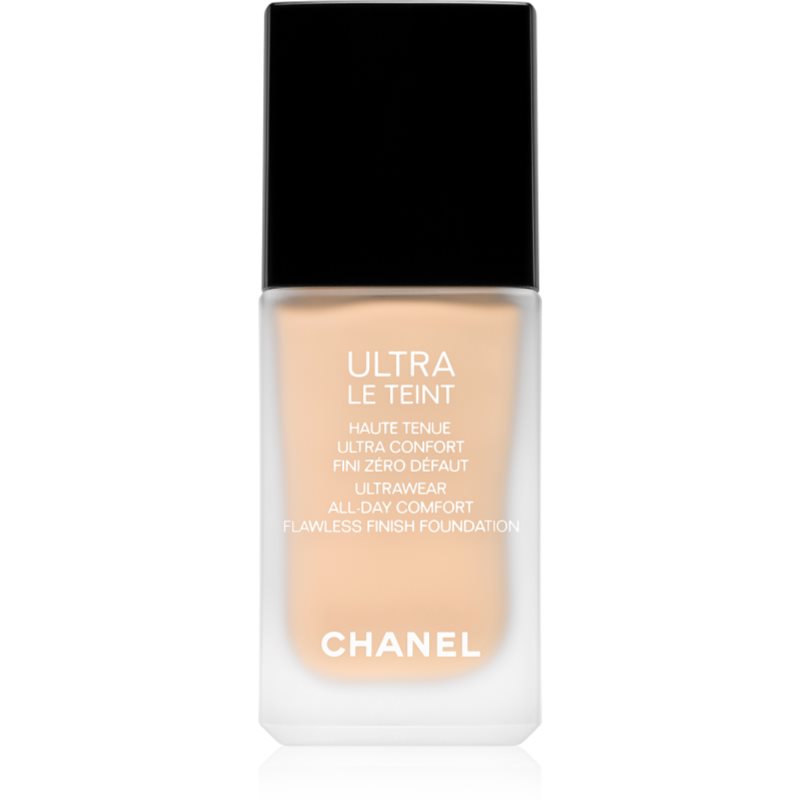 Chanel Ultra Le Teint Flawless Finish Foundation tartós matt alapozó egységesíti a bőrszín tónusait árnyalat B20 30 ml