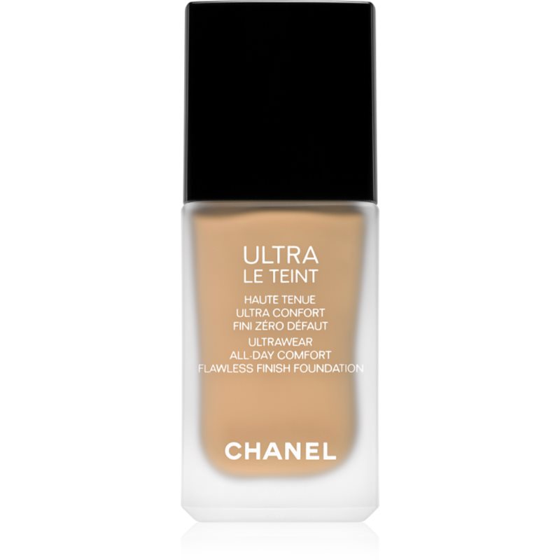 Chanel Ultra Le Teint Flawless Finish Foundation tartós matt alapozó egységesíti a bőrszín tónusait árnyalat B50 30 ml