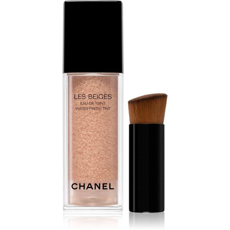Chanel Les Beiges Water-Fresh Tint könnyű hidratáló alapozó applikátorral árnyalat Medium Light 30 ml