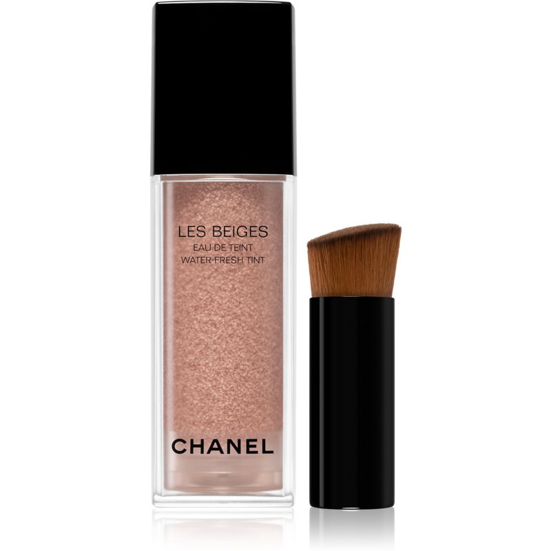 Chanel Les Beiges Water-Fresh Tint könnyű hidratáló alapozó applikátorral árnyalat Deep 30 ml