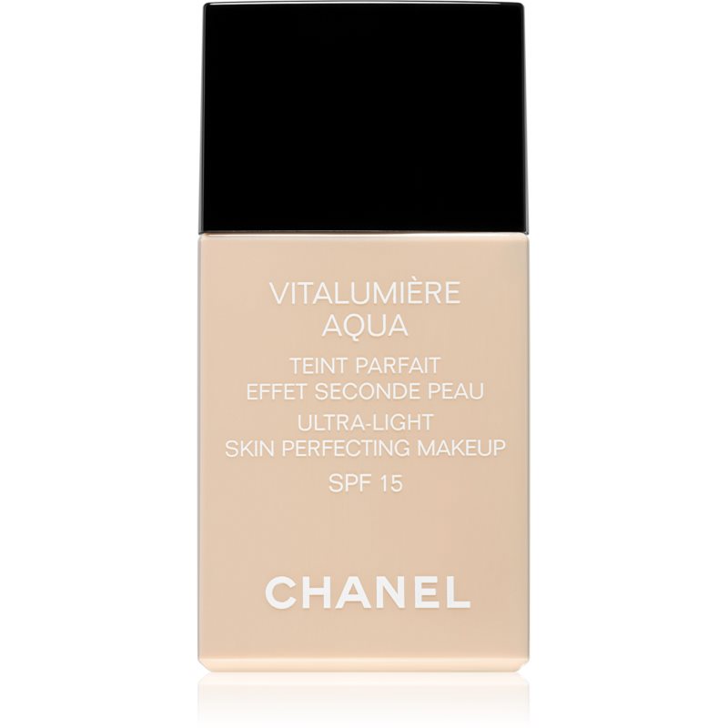 Chanel vitalumière aqua ultra könnyű make-up a ragyogó bőrért árnyalat 42 beige rose  spf 15 30 ml