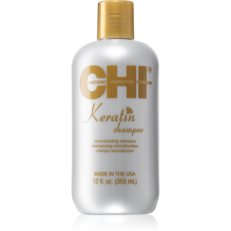 CHI Keratin šampūnas su keratinu sausiems ir nepaklusniems plaukams 355 ml