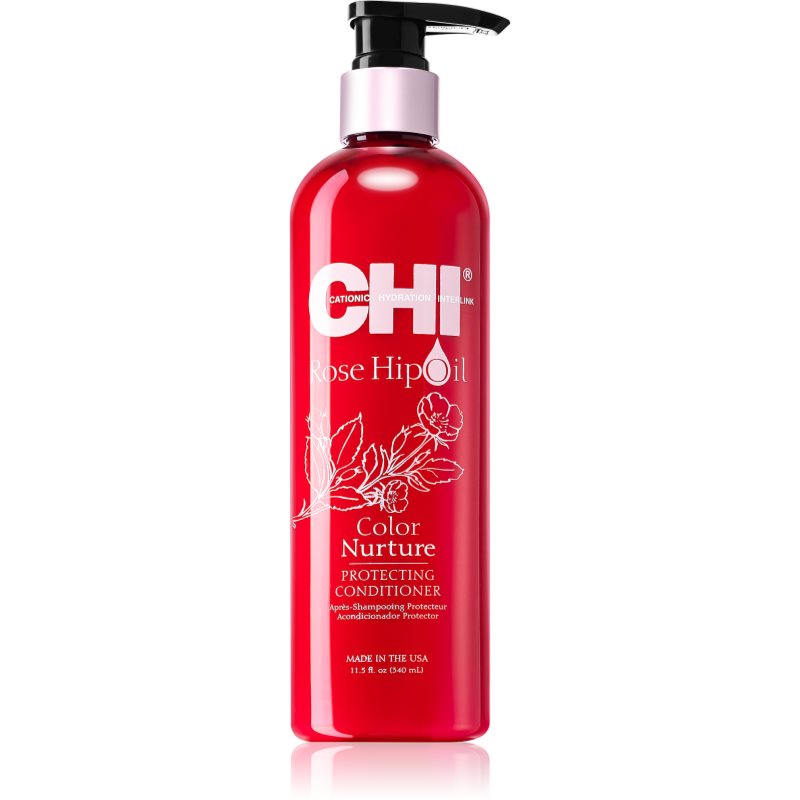 CHI Rose Hip Oil kondicionierius dažytiems plaukams 340 ml