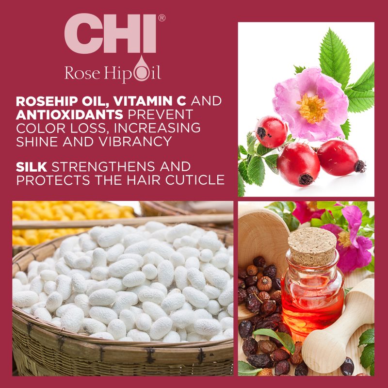 CHI Rose Hip Oil Shampoo Shampoo für gefärbtes Haar 340 ml (Bild 3)