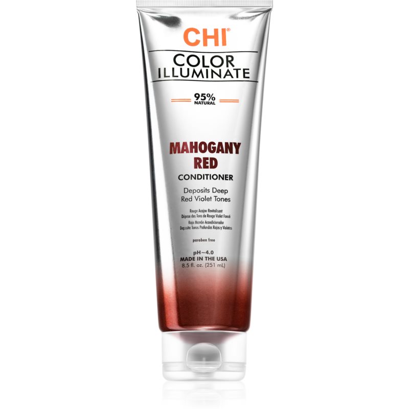 CHI Color Illuminate toninis kondicionierius natūraliems arba dažytiems plaukams atspalvis Mahogany Red 251 ml
