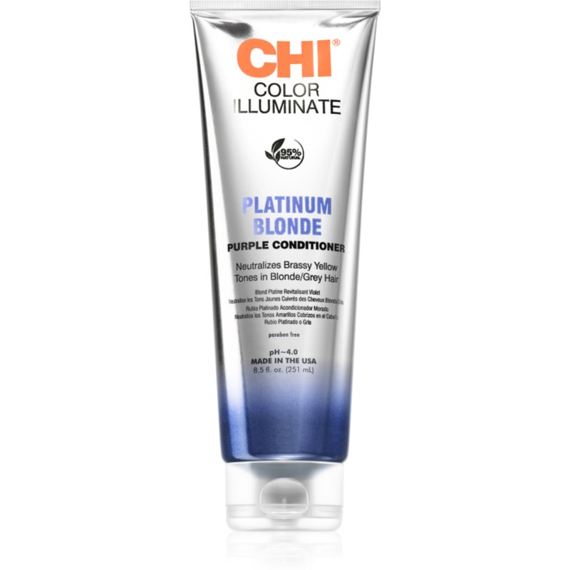 CHI Color Illuminate toninis kondicionierius natūraliems arba dažytiems plaukams atspalvis Platinum Blonde 251 ml