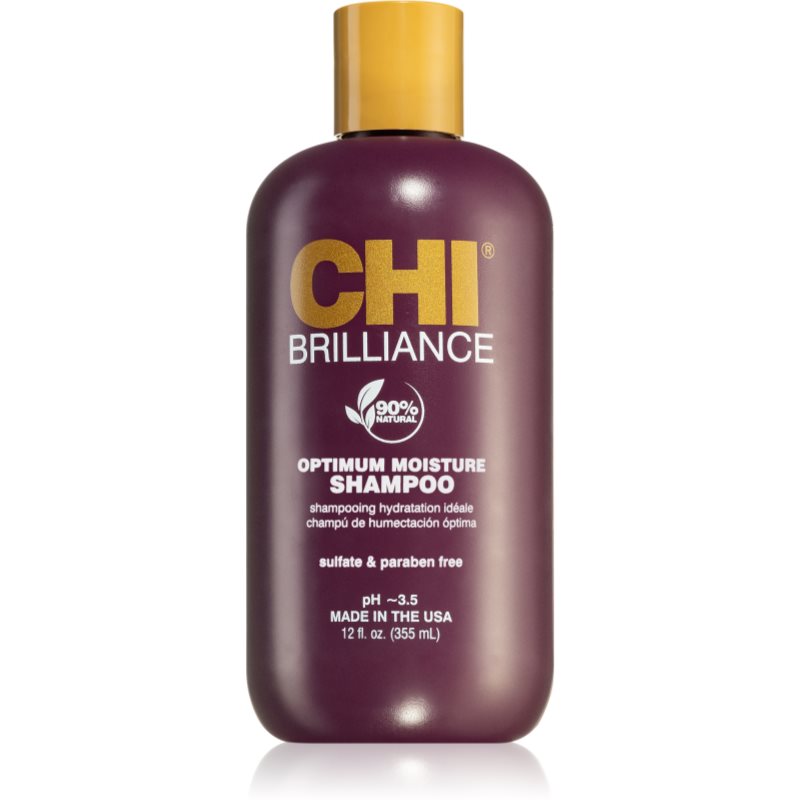 CHI Brilliance Optimum Moisture Shampoo vlažilni šampon za sijaj in mehkobo las 355 ml