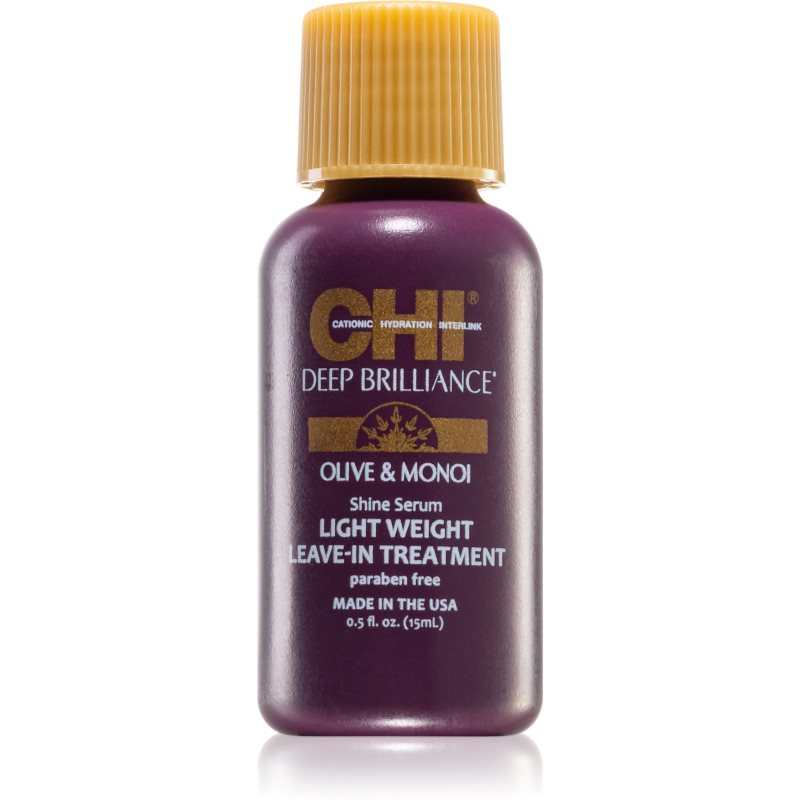 CHI Brilliance Shine Serum Lightweight Leave-in Ttreatment легка сироватка для блиску та шовковистості волосся 15 мл
