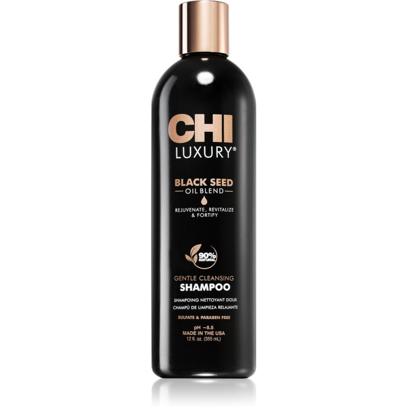 CHI Luxury Black Seed Oil Gentle Cleansing Shampoo finom állagú tisztító sampon 355 ml