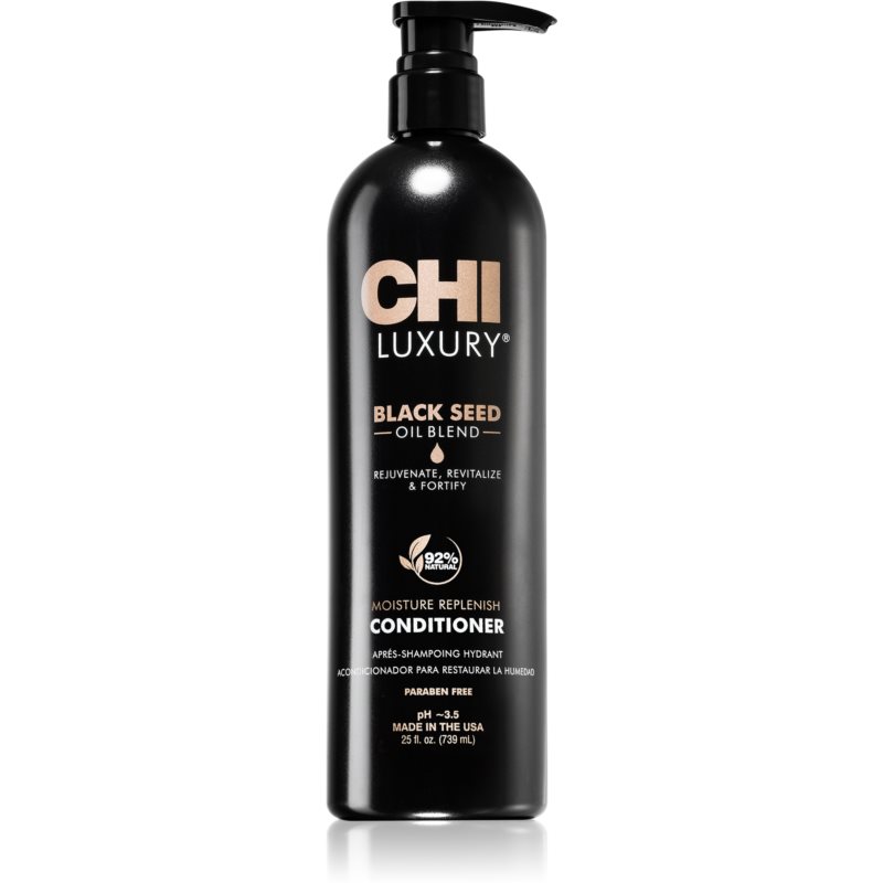 CHI Luxury Black Seed Oil Moisture Replenish Conditioner хидратиращ балсам за по-лесно разресване на косата 739 мл.