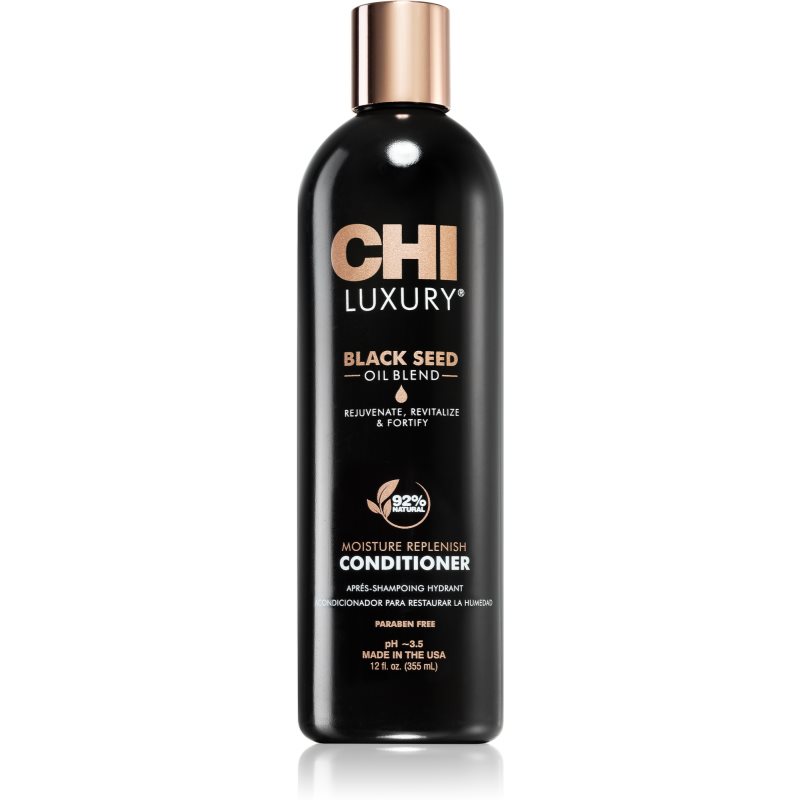 CHI Luxury Black Seed Oil Moisture Replenish Conditioner vlažilni balzam za lažje česanje las 355 ml