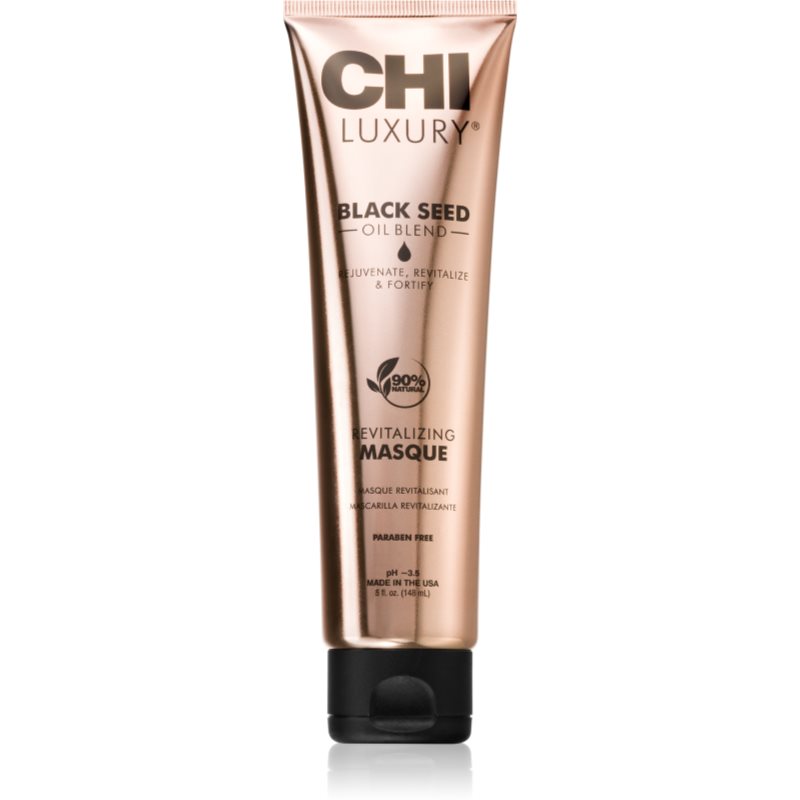 CHI Luxury Black Seed Oil Revitalizing Masque masca profunda pentru păr uscat și deteriorat 148 ml